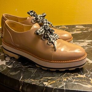 Zara tan oxford shoes.